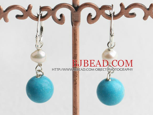 pearl turquoise earrings