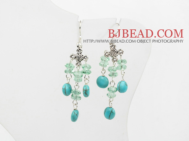 crystal turquoise earring