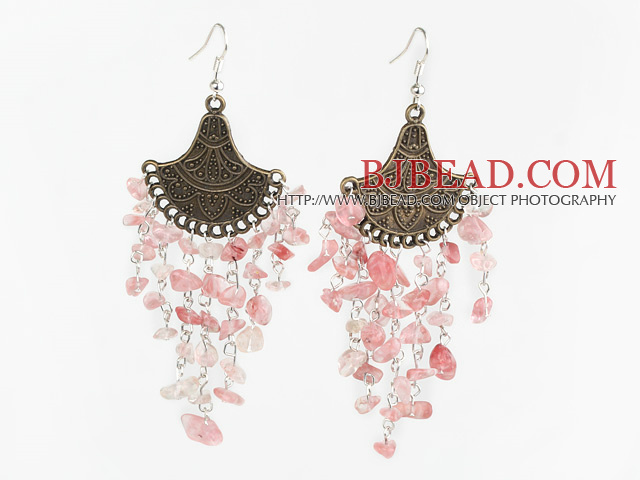 popular cherry quartze earrings