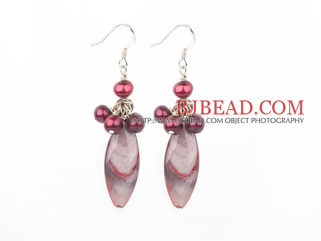 dyed pearl shell earrings
