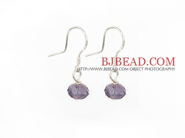 purple crystal earrings