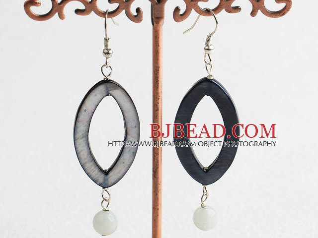shell amazonite earrings