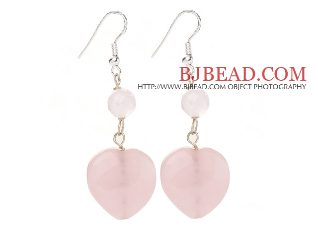 fashion rose quartz earrings