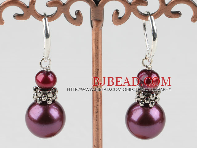 pearl sea shell bead earring