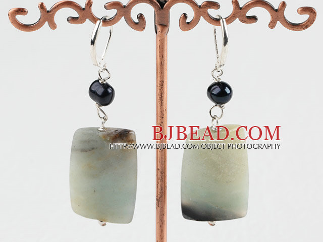 natural amazon stone earrings