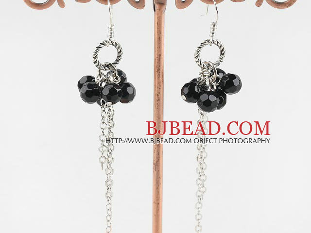 black crystal earrings