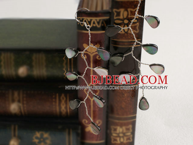 black lip shell earrings