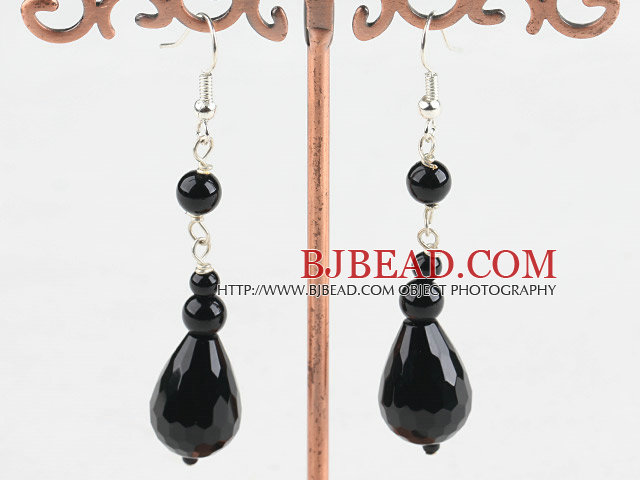 black agate earrings