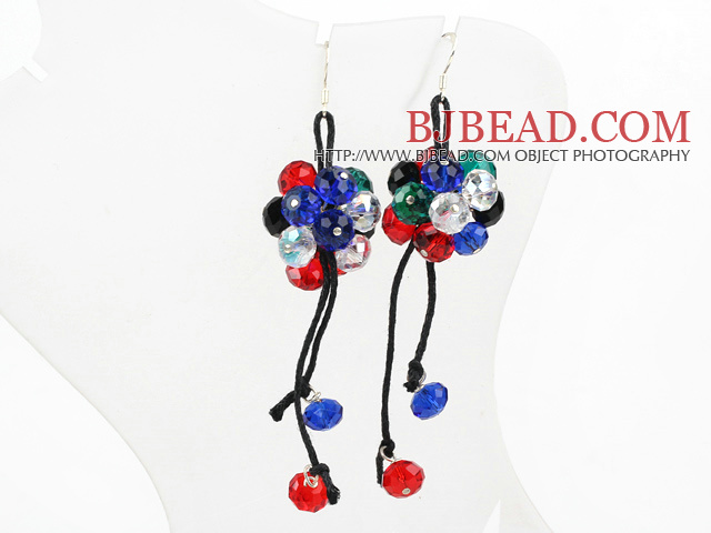 colorful crystal earrings