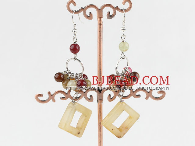 hot new style three color jade earrings