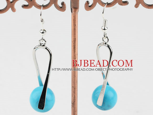 blue turquoise earring