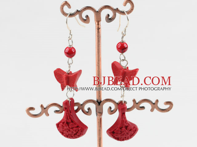 Cinnabar earrings