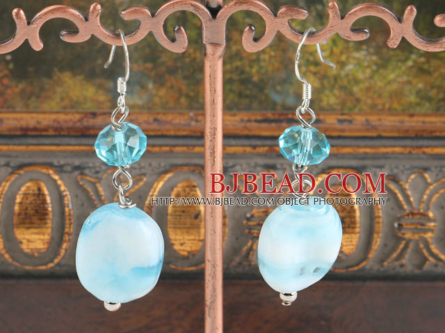 crystal colored glaze earring