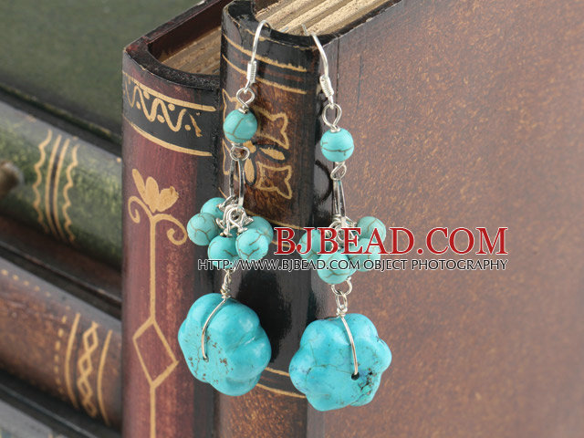 dangling style turquoise earrings