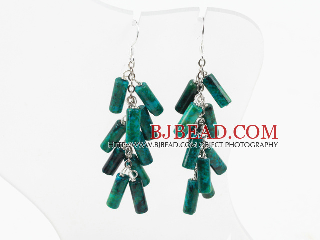 firecracker shape phoenix stone earrings
