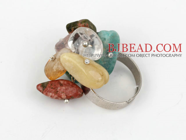 Classic Design Assorted Mutli Stone Adjustable Ring