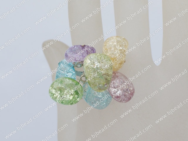 colorful bursyt crystal ring