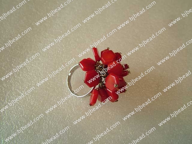 fashion elegant coral ring