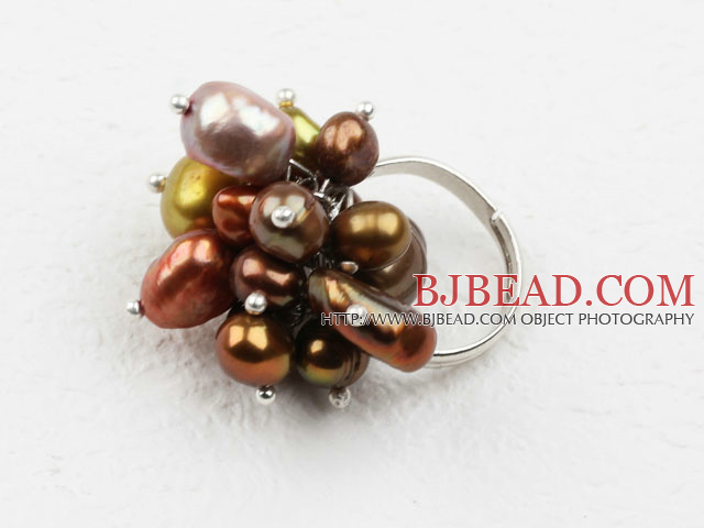 Assorted Freshwater Pearl Adjustable Ring