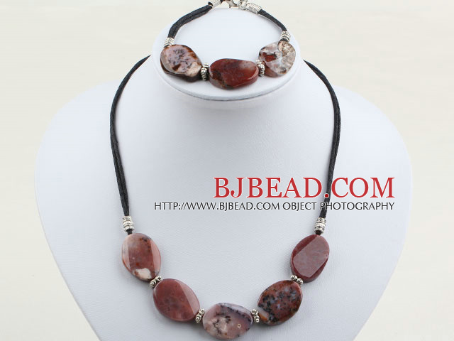 chunky style 18*25mm agate set with lobster clasp