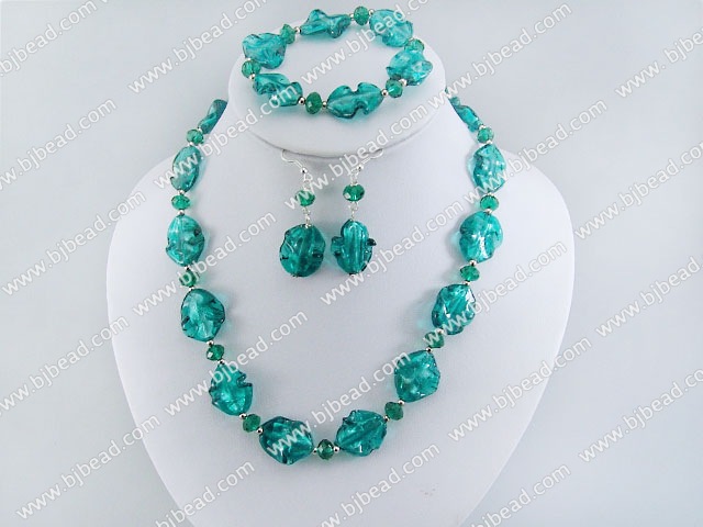 manmade crystal colored glaze set