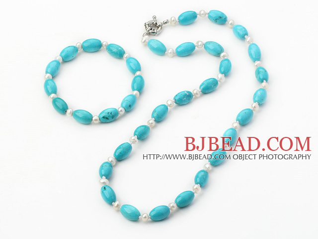 turquoise pearl set