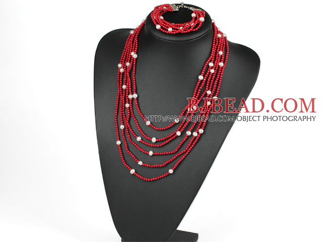 3.5mm pearl and coral sets