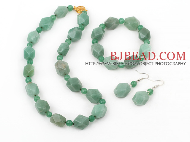 wonderful 8-18mm aventurine necklace bracelet earring SET