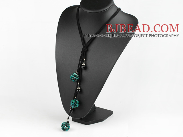 phenix stone black crystal necklace