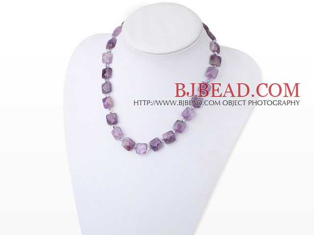 faceted amethyst necklace