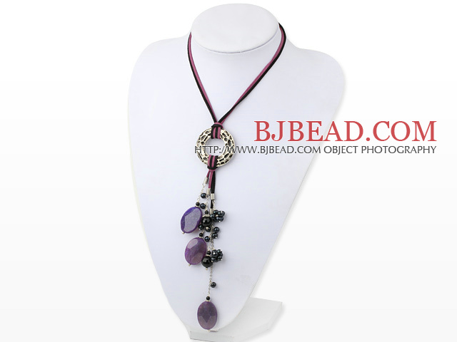 hot persian agate and black pearl necklace