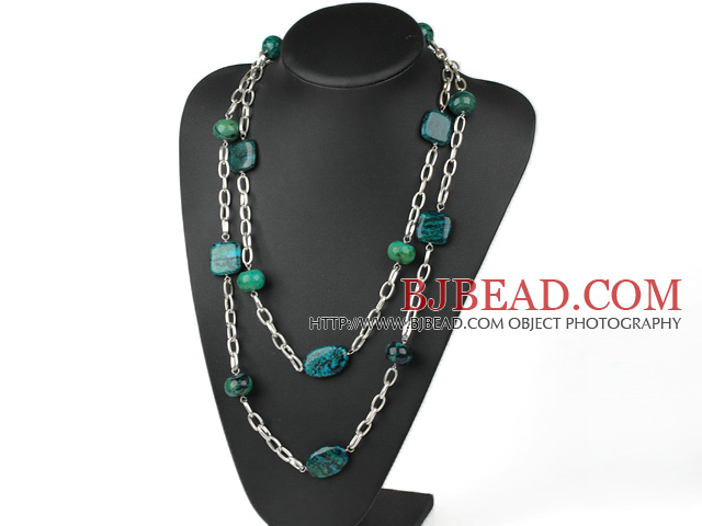 fashion long style phoenix stone necklace