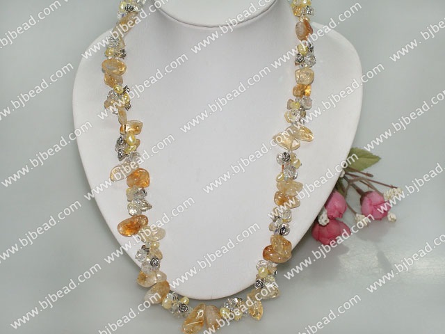 pearl and citrine necklace