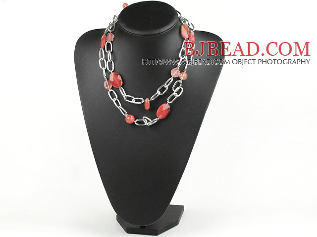 cherry crystal necklace