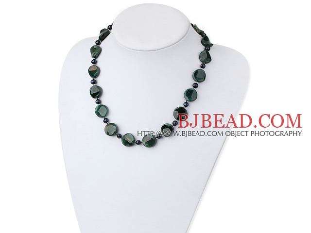 black pearl and indian agate necklace