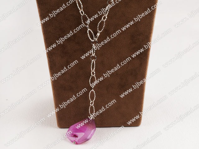 pink agate pendant/necklace