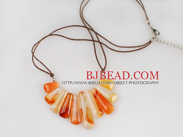 primary color agate neckalce with extendable chain