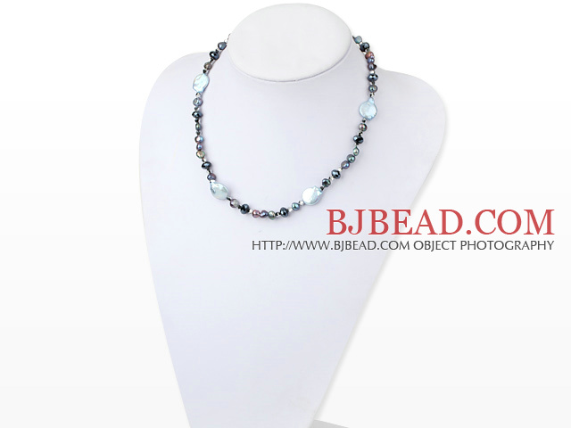 pearl crystal necklace