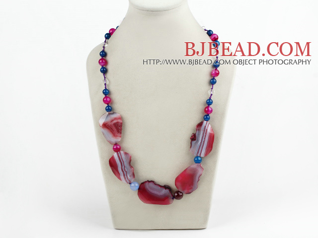 bright color Brazil agate necklace