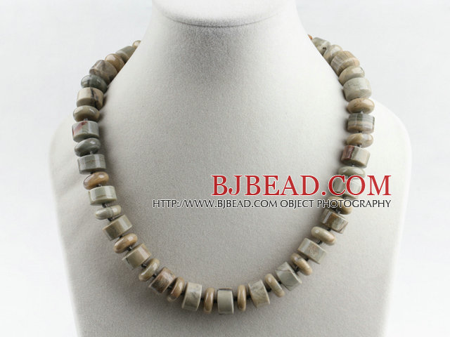 Picasso picture gemstone necklace with moonlight clasp