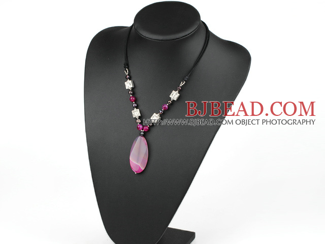 fashion pearl pink agate necklace with extendable chain