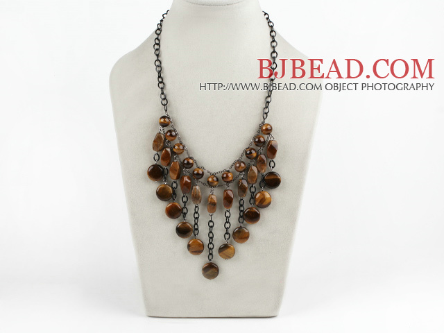 admirably tiger eye necklace with extendable chain