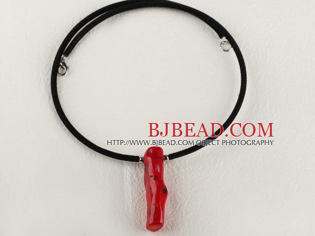 admirably 12*45mm coral branch pendant with lobster clasp
