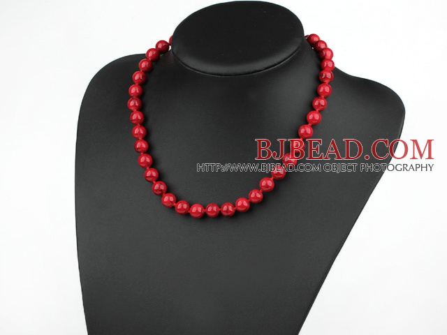 10mm round alaqueca necklace with spring ring clasp