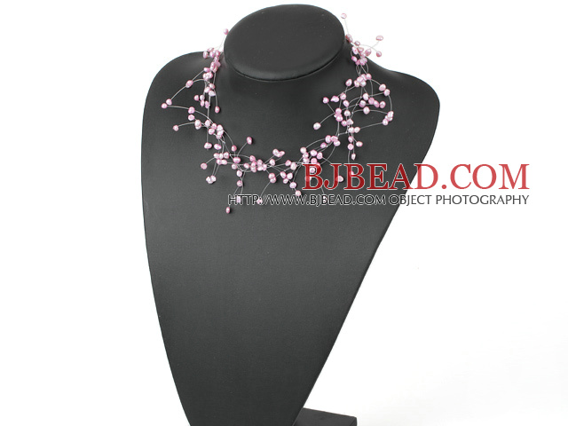 romantic 3-4mm starriness pearl bridal necklace