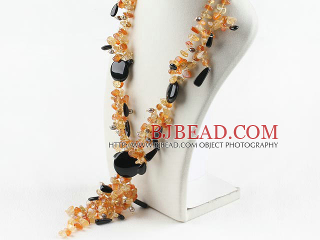 Beautiful Y Style Agate Necklace