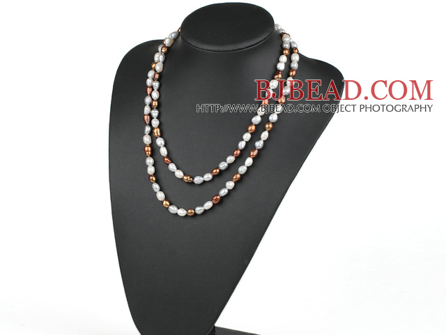 fashion long style 47.2 inches 9-10mm baroque pearl necklace