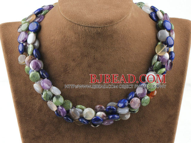 Assorted Multi Strand Multi Stone Necklace