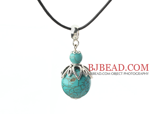 Classic Design Turquoise Pendant Necklace with Adjustable Chain
