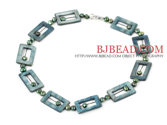new jewelry green pearl and shell necklace